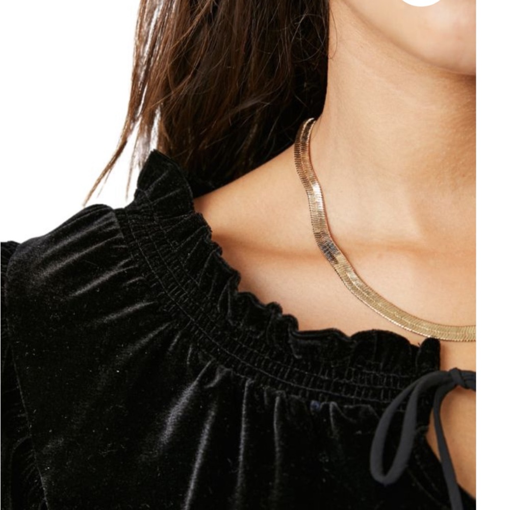 NWT FREE PEOPLE TERESE TOP IN BLACK - Picture 6 of 10